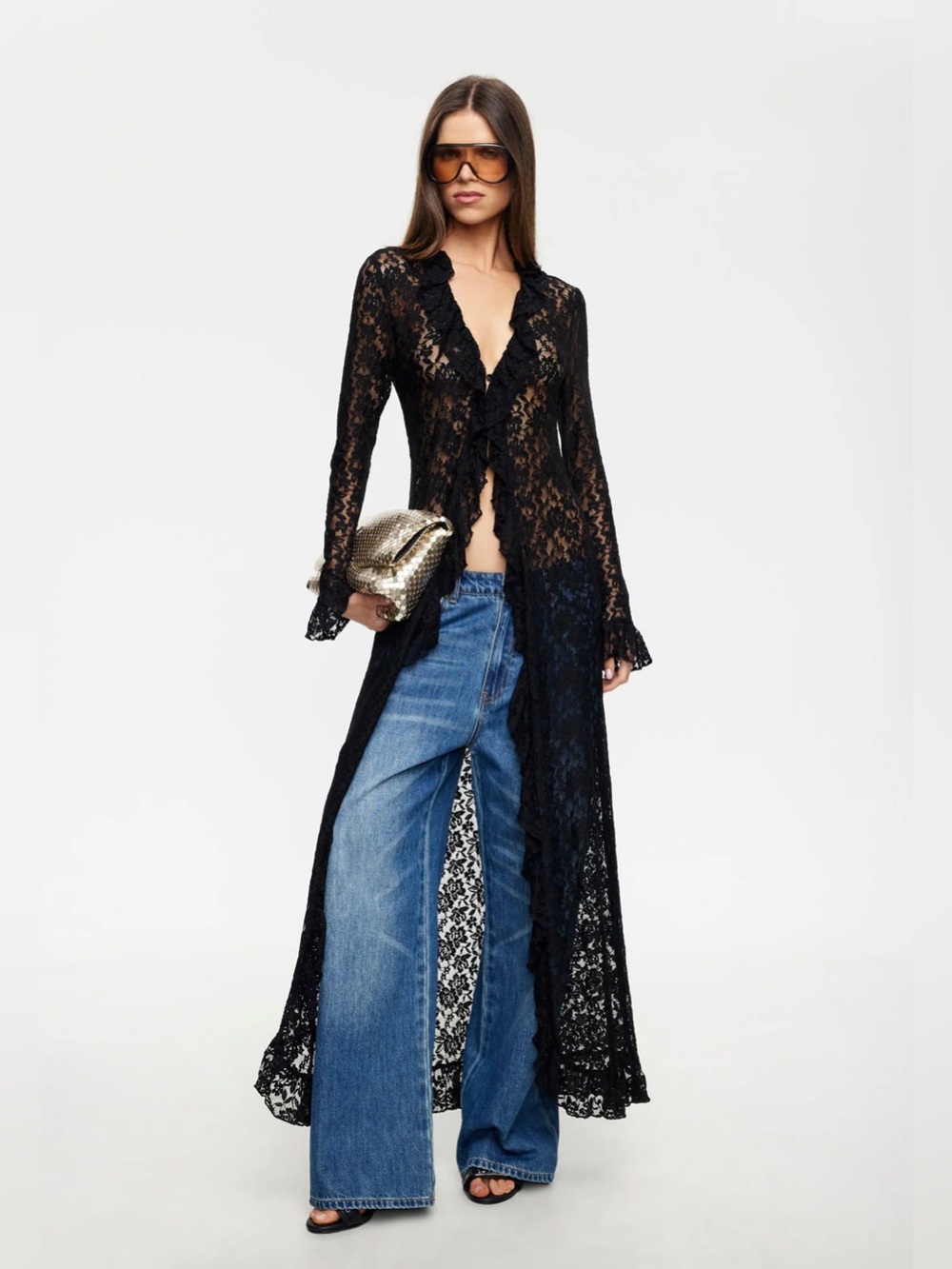 Lioness Black Lace Maxi Dress - Picture 4 of 6